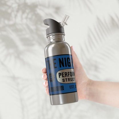 Stainless Steel Water Bottle With Straw, 20oz Printify by The Night Shift Automotive Apparel