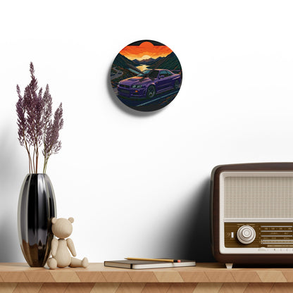Nissan Skyline R34 GTR Mountain Drive-Acrylic Wall Clock