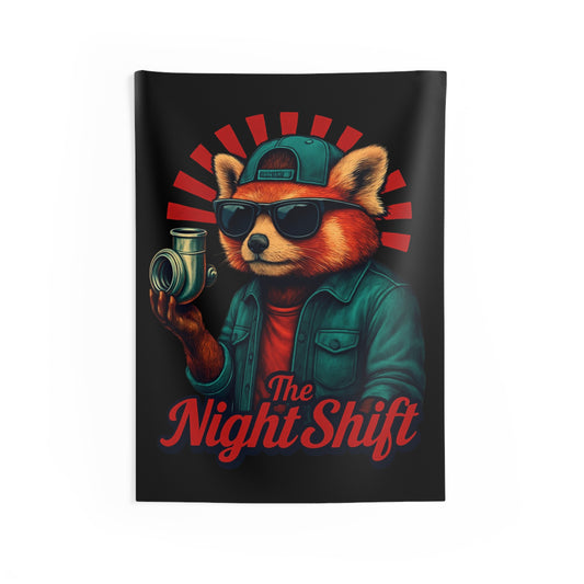 The Night Shift Indoor Wall Tapestries - Shop Banner 26" × 36" Printify by The Night Shift Automotive Apparel