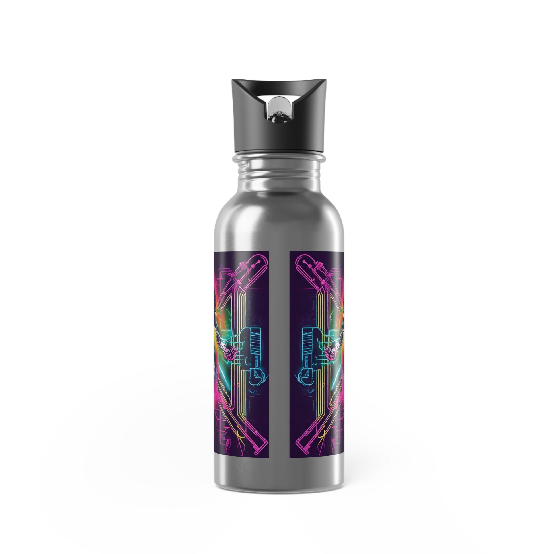 Stainless Steel Water Bottle With Straw, 20oz Printify by The Night Shift Automotive Apparel
