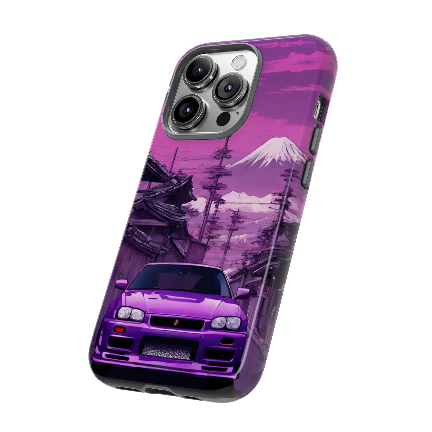 Nissan Skyline R34 Mt Fuji-Dual Layer Ultra Tough Phone Case Printify by The Night Shift Automotive Apparel