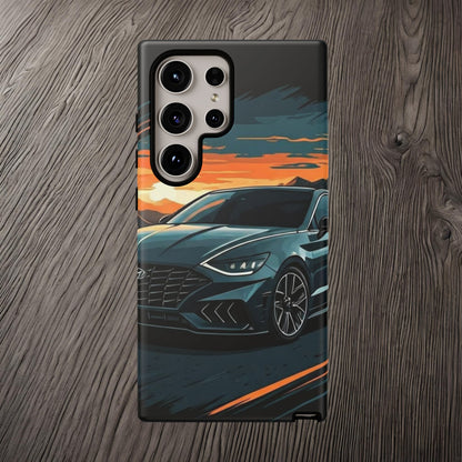 Hyundai Sonata-Sunset Drive-Dual Layer Ultra Tough Phone Case Samsung Galaxy S24 Ultra Matte Printify by The Night Shift Automotive Apparel