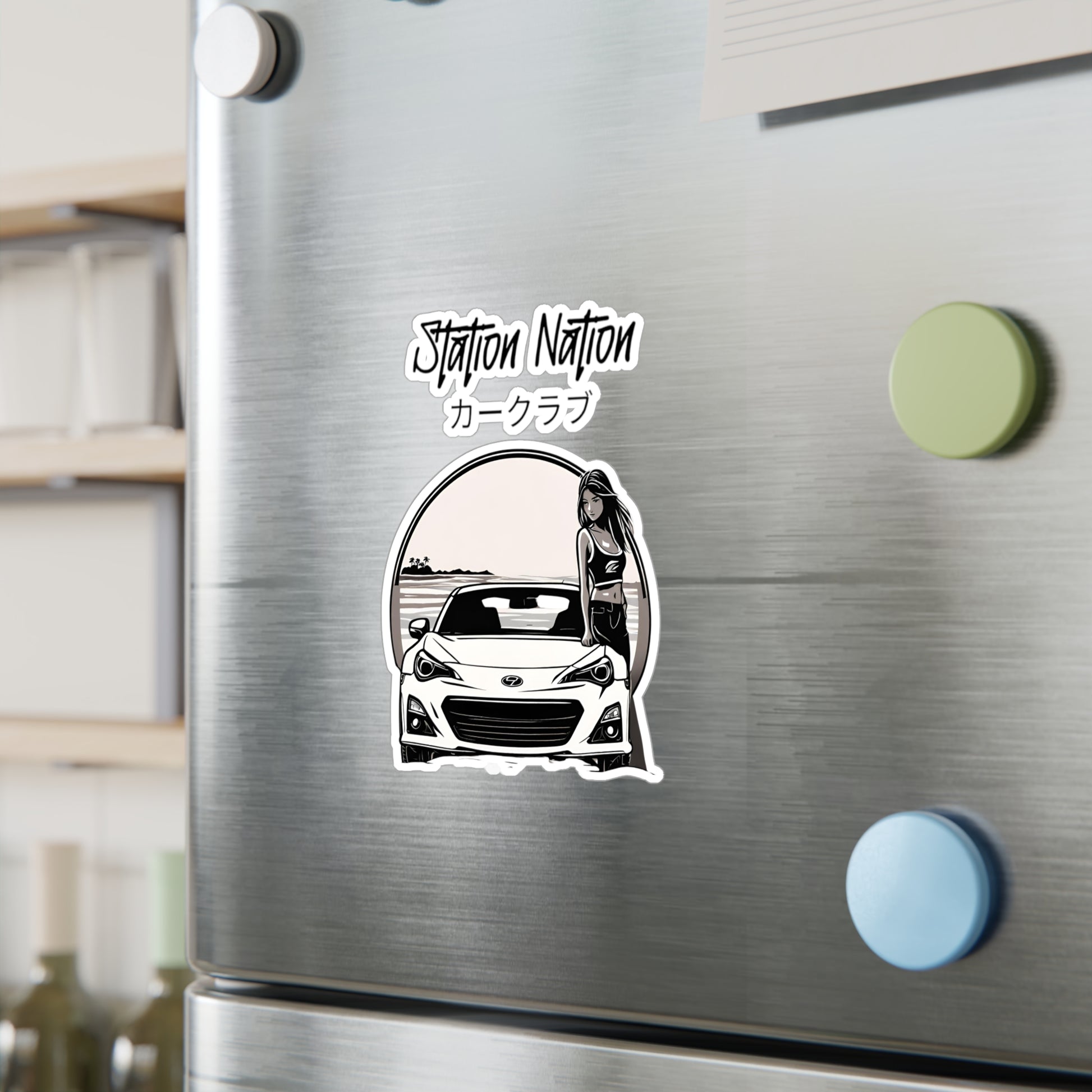 Kiss-Cut Vinyl Decals Printify by The Night Shift Automotive Apparel