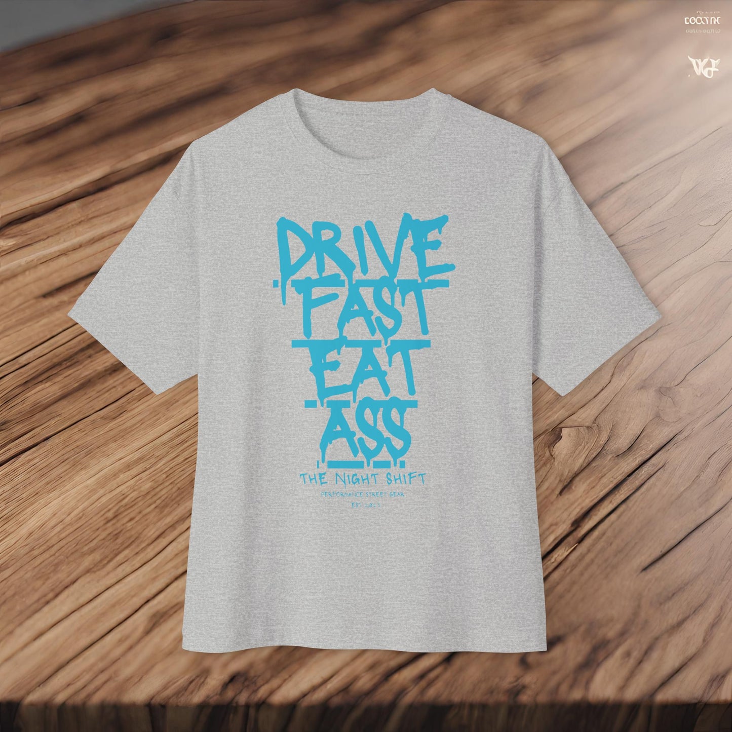 Drive Fast, Eat Ass-Premium, Ultra Soft Unisex Oversized Boxy Tee Printify by The Night Shift Automotive Apparel