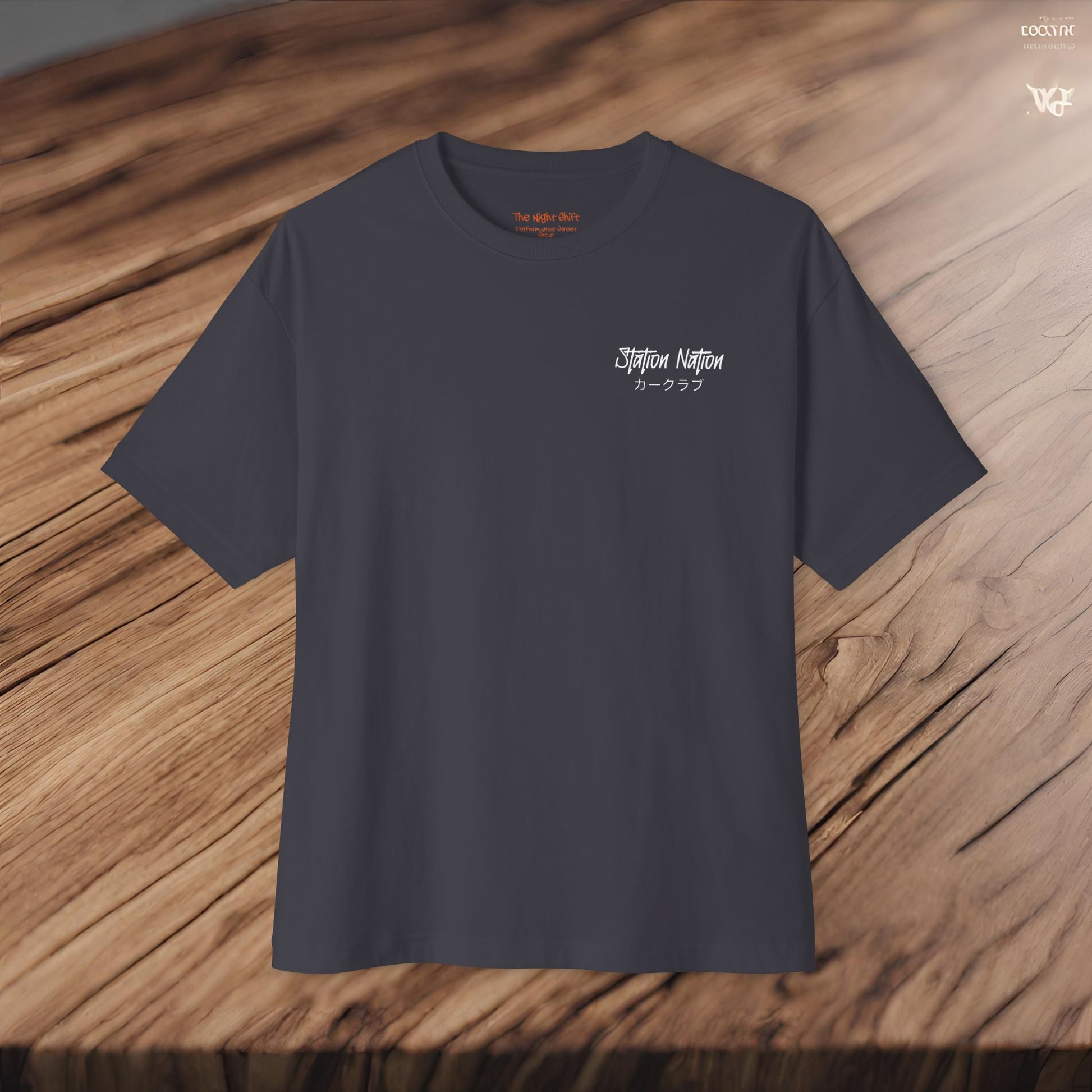 Station Nation-Premium, Ultra Soft Unisex Oversized Boxy Tee Printify by The Night Shift Automotive Apparel