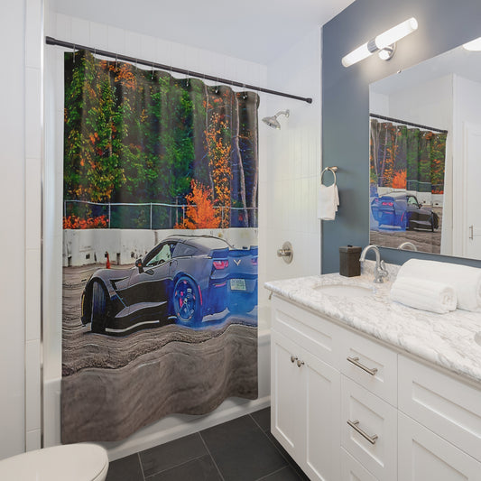 Shower Curtains Printify by The Night Shift Automotive Apparel