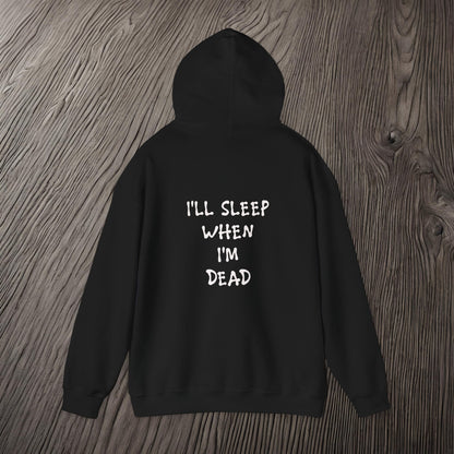 Eat, Drift, Fix, Repeat. I'll Sleep When I'm Dead-Premium, Ultra Soft Unisex Hoodie Printify by The Night Shift Automotive Apparel