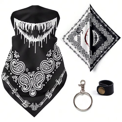 Retro Motorcycle Quick-Dry Breathable Face Cover Bandana Color 5 The Night Shift Performance Street Gear by The Night Shift Automotive Apparel