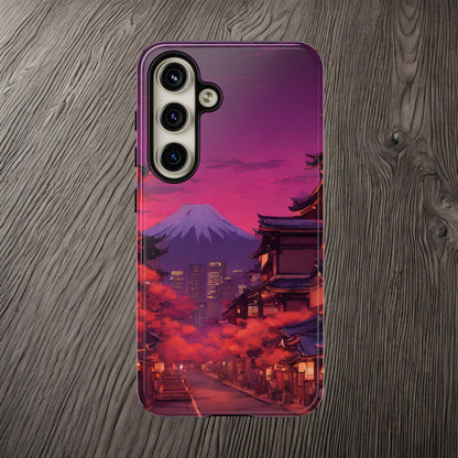 Traditional Japanese Village Countryside-Dual Layer Ultra Tough Phone Case Samsung Galaxy S24 Glossy Printify by The Night Shift Automotive Apparel