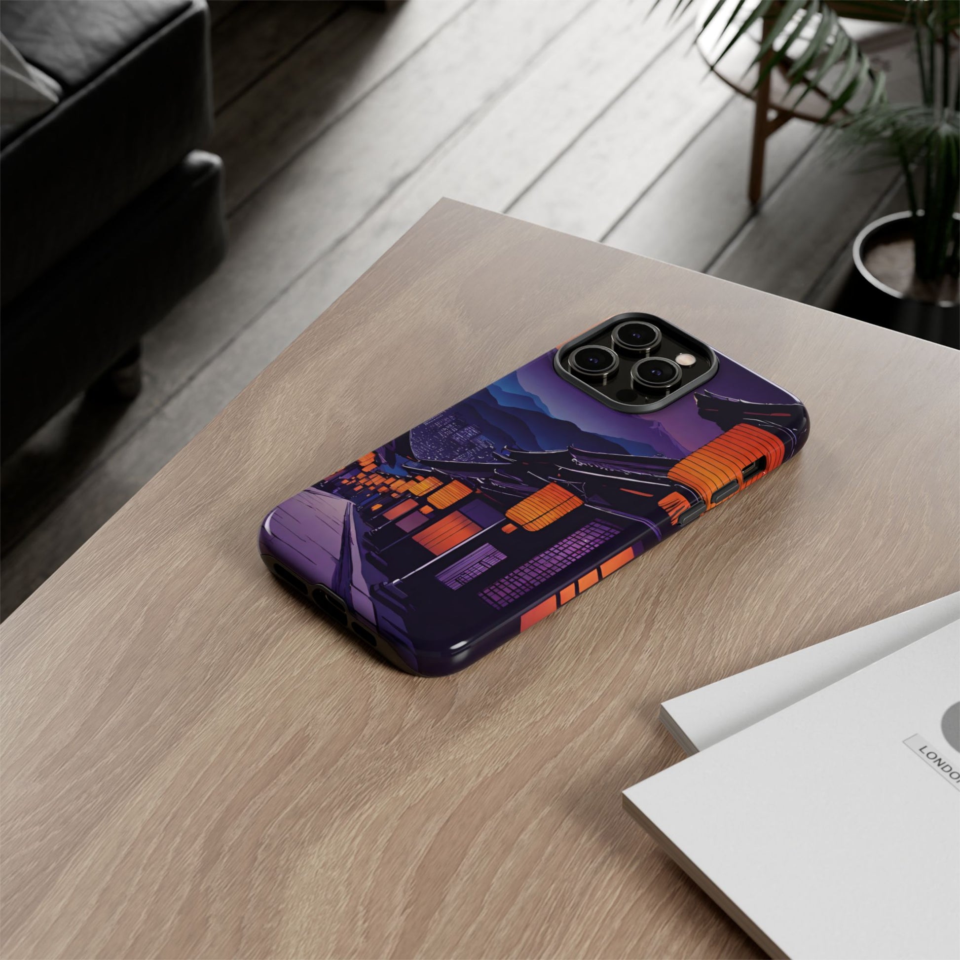 Traditional Japanese Village Countryside-Dual Layer Ultra Tough Phone Case iPhone 14 Pro Max Glossy Printify by The Night Shift Automotive Apparel