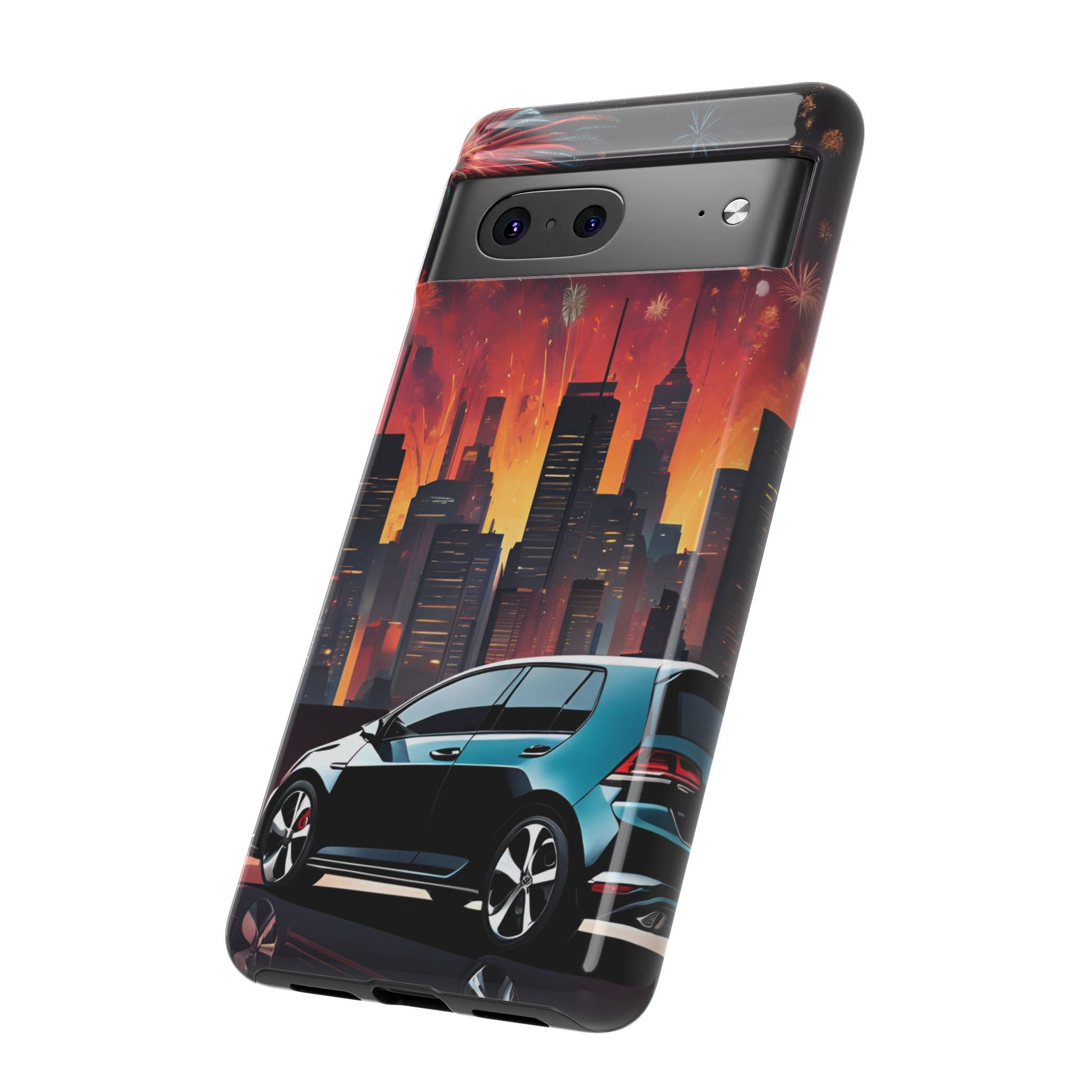 Volkswagon Golf GTI Fireworks-Dual Layer Ultra Tough Phone Case Printify by The Night Shift Automotive Apparel