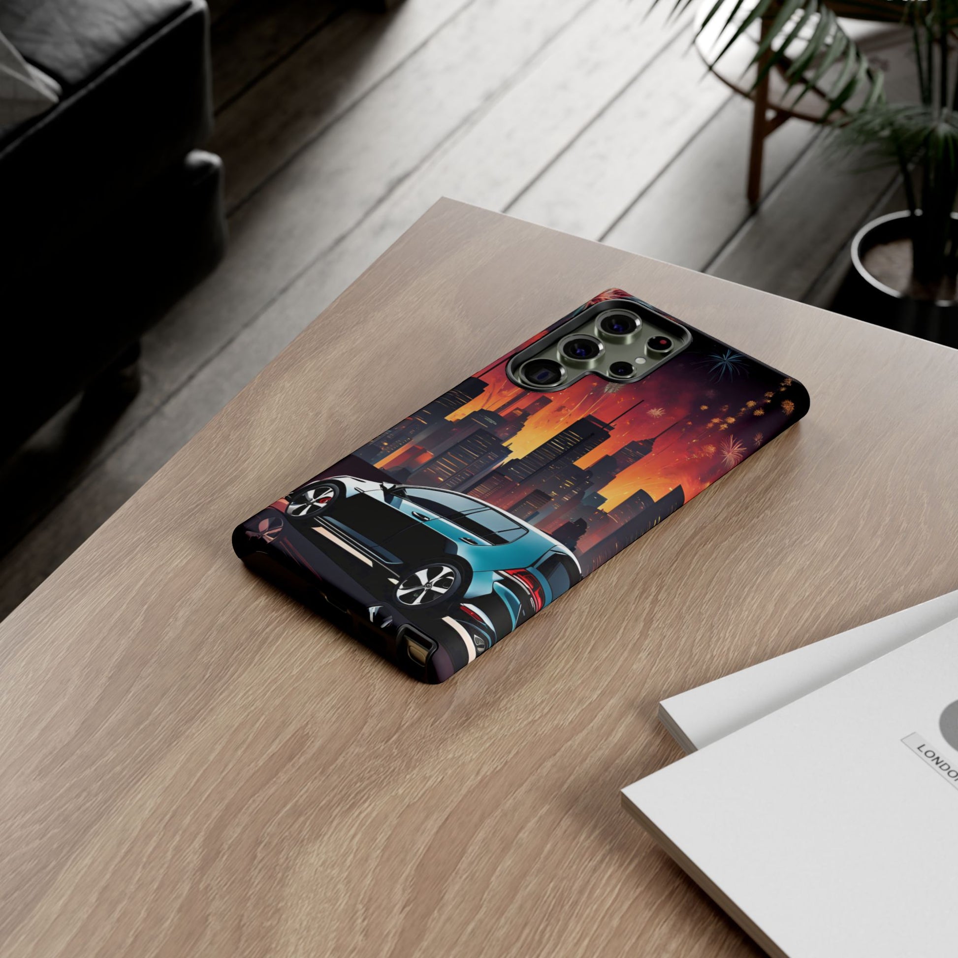 Volkswagon Golf GTI Fireworks-Dual Layer Ultra Tough Phone Case Samsung Galaxy S23 Ultra Matte Printify by The Night Shift Automotive Apparel