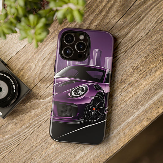 Porsche 911 GT3 RS-Dual Layer Ultra Tough Phone Case iPhone 16 Pro Max Glossy Printify by The Night Shift Automotive Apparel
