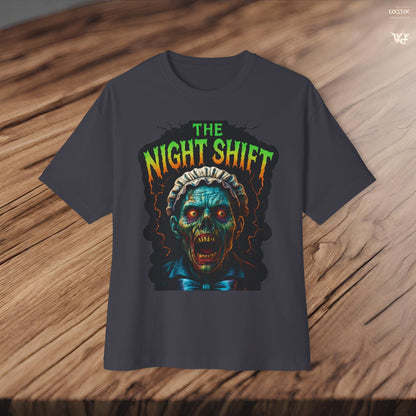 The Night Shift-Premium, Ultra Soft Unisex Oversized Boxy Tee