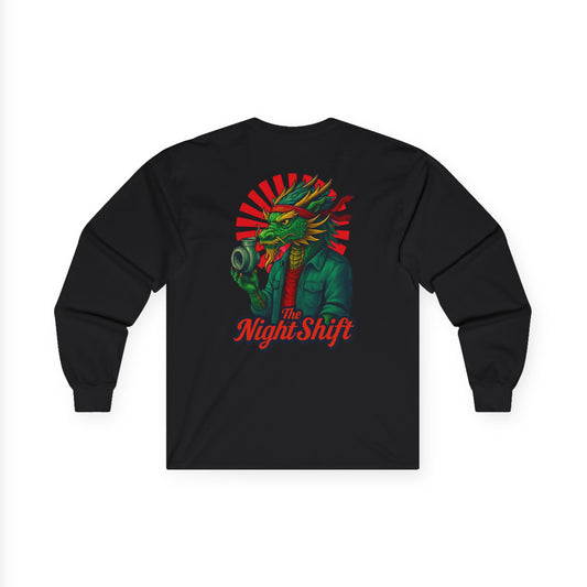 Good Vibes Dragon-Premium, Ultra Soft Unisex Long Sleeve Tee Black Printify by The Night Shift Automotive Apparel