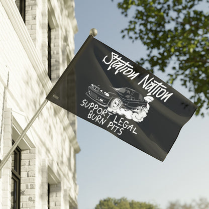 Station Nation-Support Legal Burn Pit Flags 60" x 36" Printify by The Night Shift Automotive Apparel