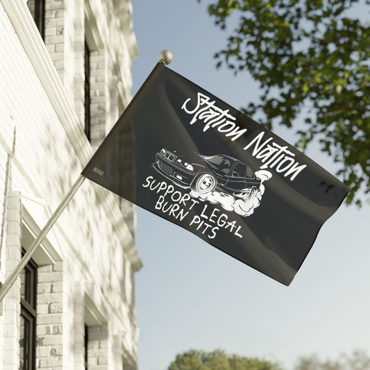 Station Nation-Support Legal Burn Pit Flags 60" x 36" Printify by The Night Shift Automotive Apparel