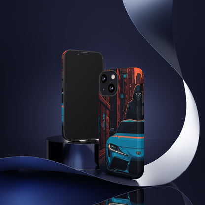 Toyota Supra MK-V Street Life-Dual Layer Ultra Tough Phone Case iPhone 13 Mini Glossy Printify by The Night Shift Automotive Apparel