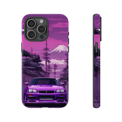 Nissan Skyline R34 Mt Fuji-Dual Layer Ultra Tough Phone Case Printify by The Night Shift Automotive Apparel