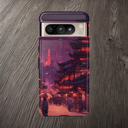 Traditional Japanese Village Countryside-Dual Layer Ultra Tough Phone Case Google Pixel 8 Pro Glossy Printify by The Night Shift Automotive Apparel