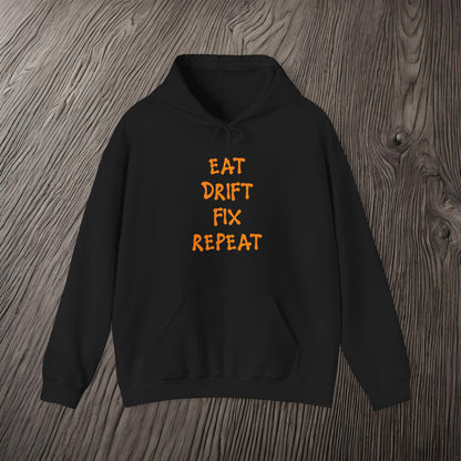 Eat, Drift, Fix, Repeat. I'll Sleep When I'm Dead-Ultra Soft, Premium Hoodie Printify by The Night Shift Automotive Apparel