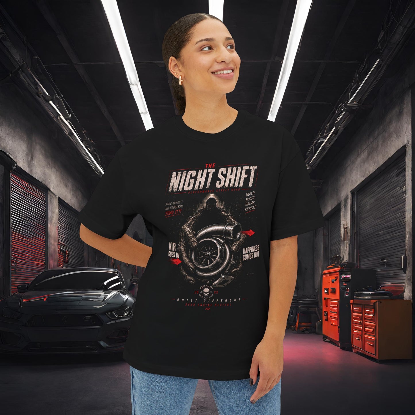 Air Goes In Happiness Comes Out-Premium, Ultra Soft Unisex Oversized Boxy Tee