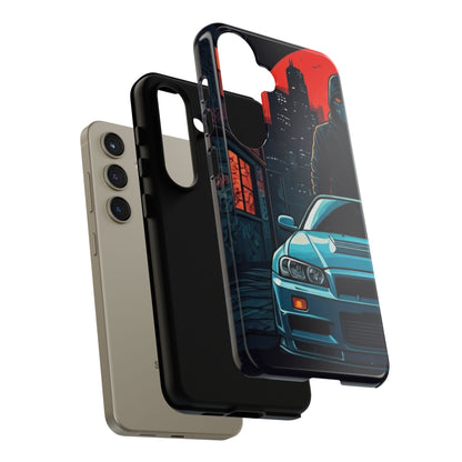 Nissan Skyline R34 Street Life-Dual Layer Ultra Tough Phone Case Printify by The Night Shift Automotive Apparel