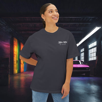 Station Nation-Premium, Ultra Soft Unisex Oversized Boxy Tee Printify by The Night Shift Automotive Apparel
