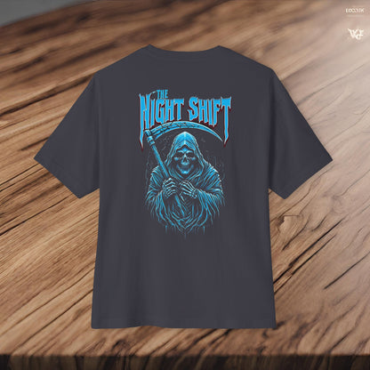Grim Reaper-Premium, Ultra Soft Unisex Oversized Boxy Tee Printify by The Night Shift Automotive Apparel