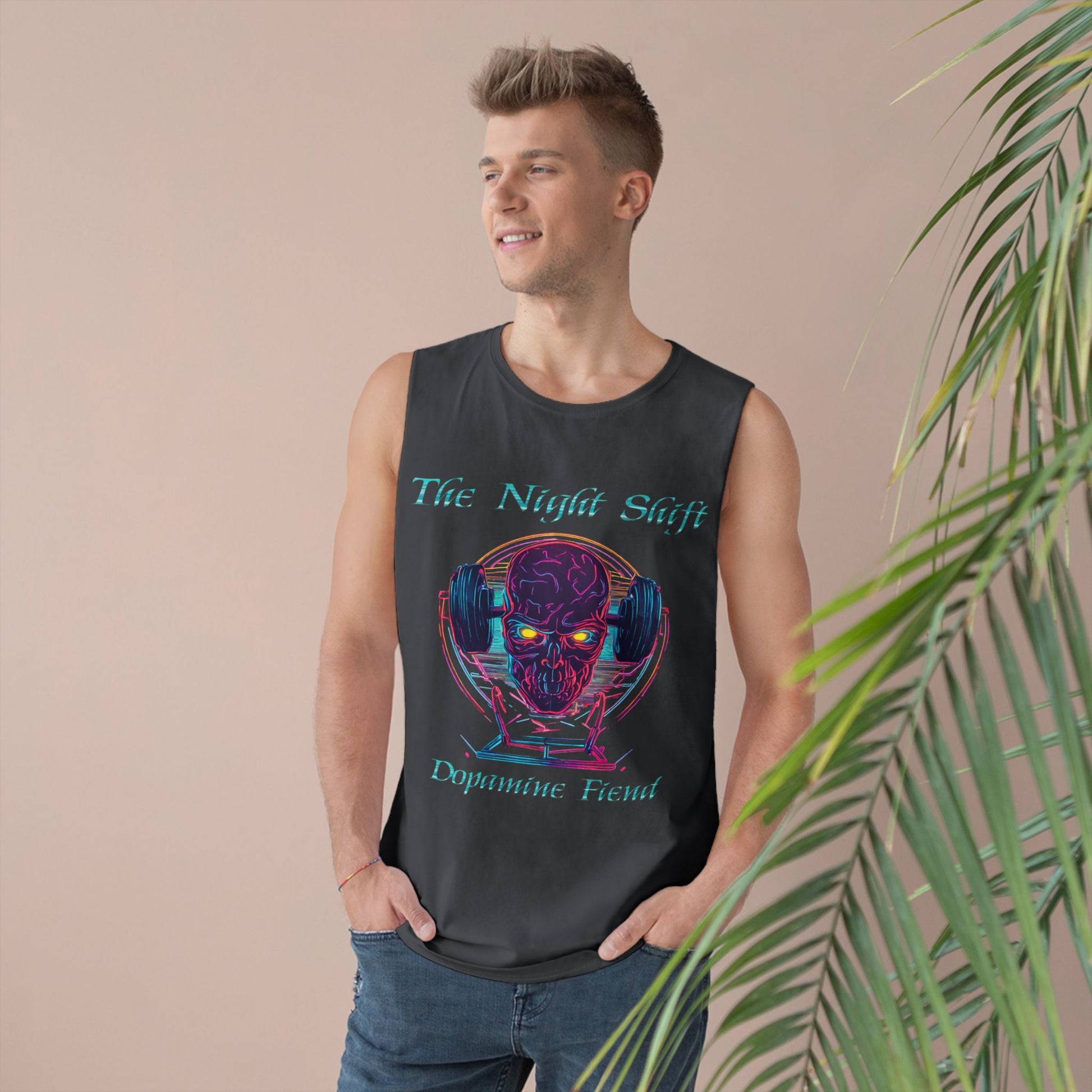 Dopamine Fiend - Premium Unisex Barnard Tank Top Printify by The Night Shift Automotive Apparel
