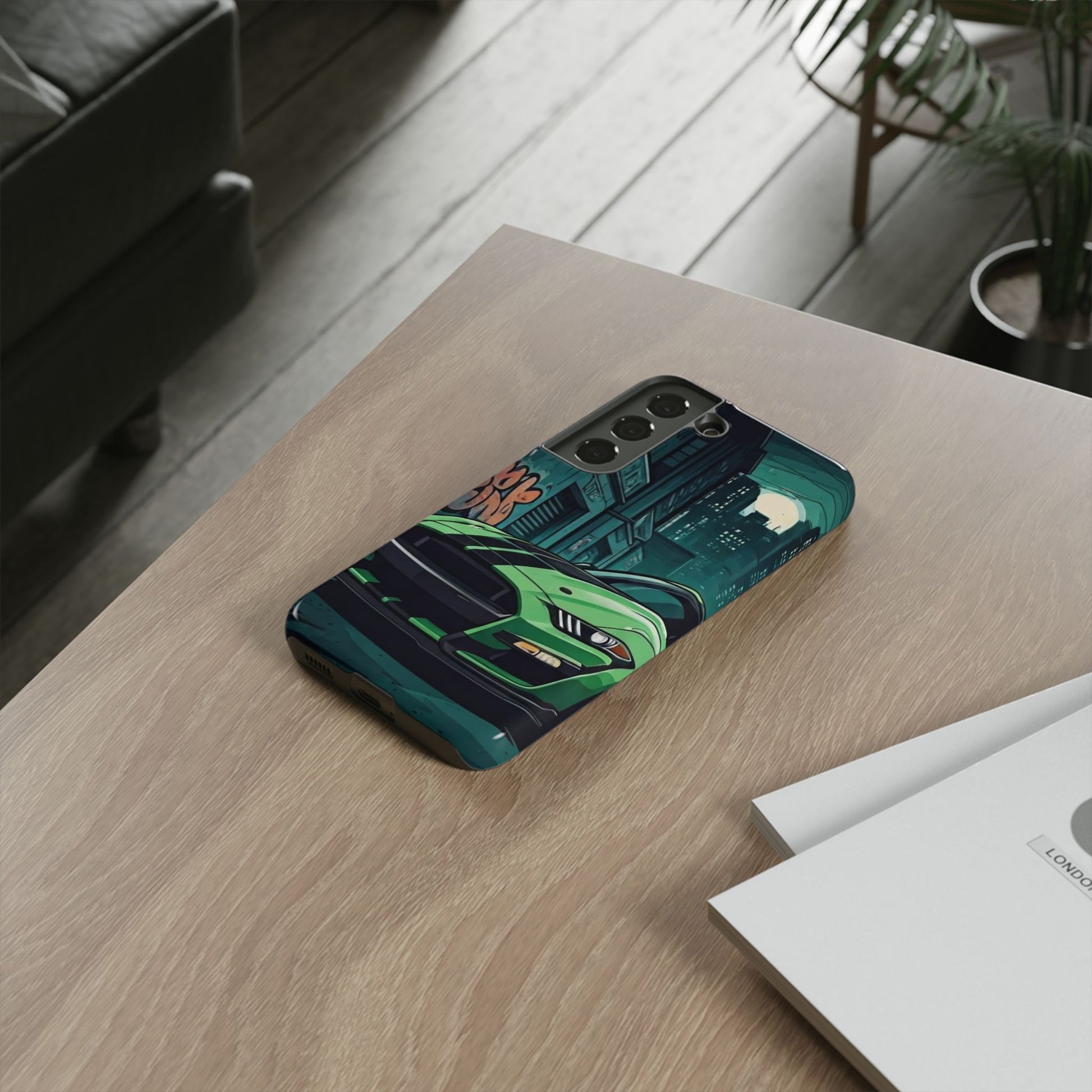 Ford Mustang Shelby GT500 Street Life-Dual Layer Ultra Tough Phone Case Samsung Galaxy S22 Glossy Printify by The Night Shift Automotive Apparel