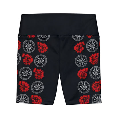 Women's Gym & Fitness Biker Shorts Printify by The Night Shift Automotive Apparel