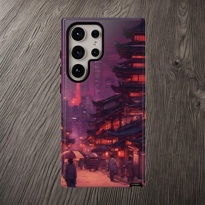 Traditional Japanese Village Countryside-Dual Layer Ultra Tough Phone Case Samsung Galaxy S24 Ultra Glossy Printify by The Night Shift Automotive Apparel
