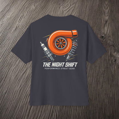 The Night Shift Essentials-Ultra Soft, Premium Unisex Oversized Boxy Tee Printify by The Night Shift Automotive Apparel