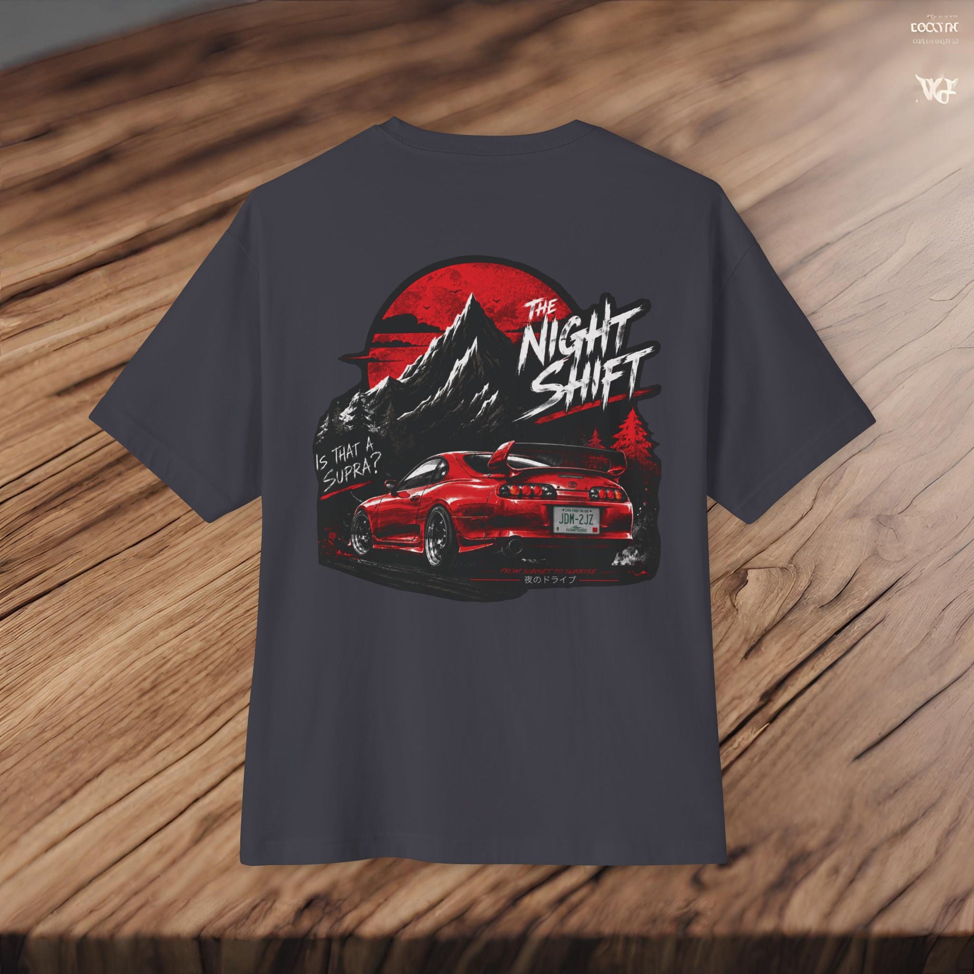 Toyota Supra MK-4 Owners Custom-Premium, Ultra Soft Unisex Oversized Boxy Tee Printify by The Night Shift Automotive Apparel