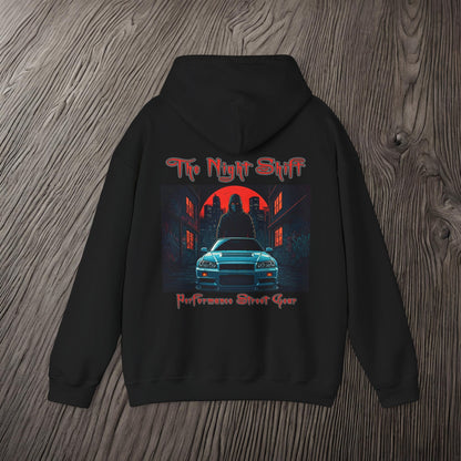 Nissan Skyline R34 GTR Masked Up-Ultra Soft, Premium Hoodie Printify by The Night Shift Automotive Apparel