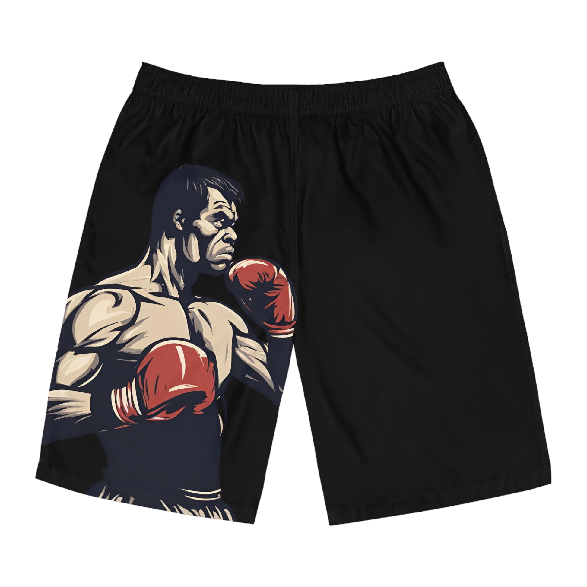 Boxing Champ - Men's Relaxed Fit Board Shorts Printify by The Night Shift Automotive Apparel