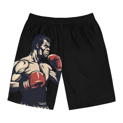 Boxing Champ - Men's Relaxed Fit Board Shorts Printify by The Night Shift Automotive Apparel