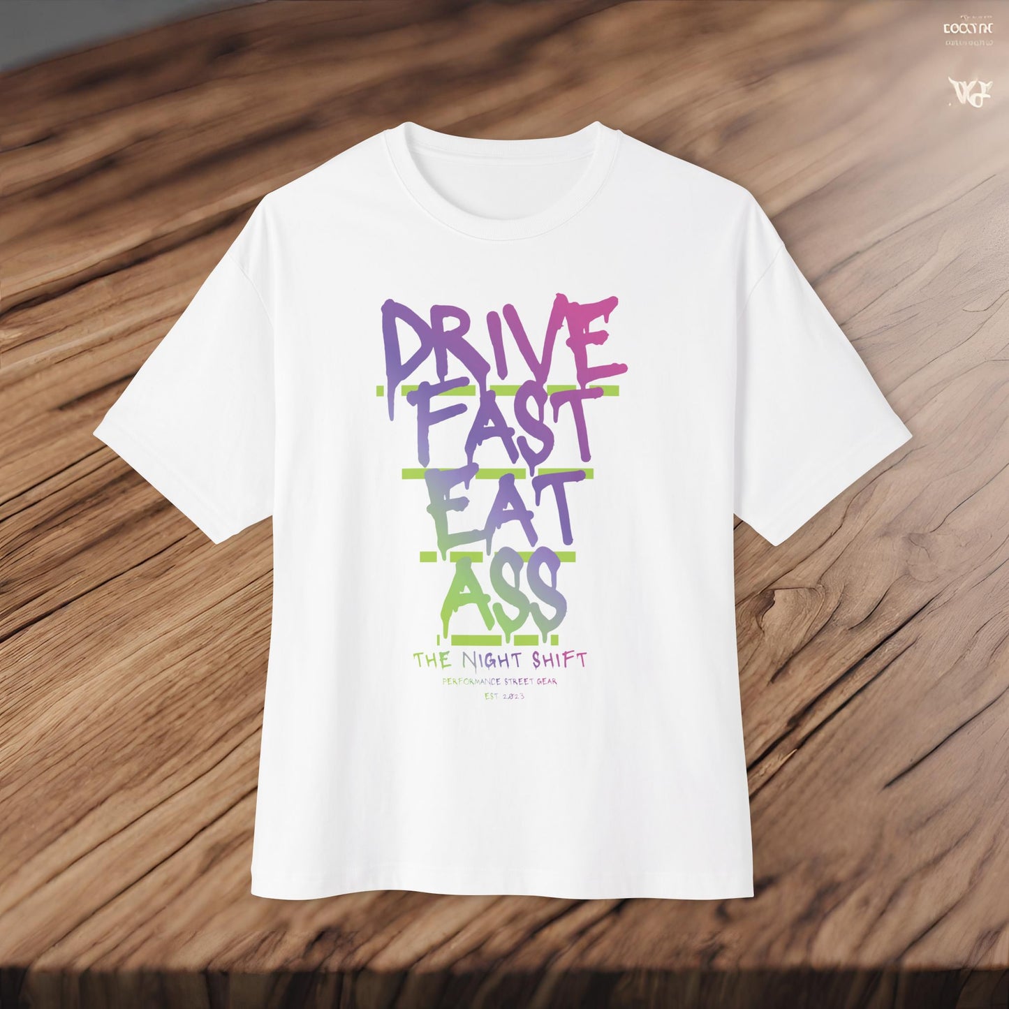 Drive Fast, Eat Ass-Premium, Ultra Soft Unisex Oversized Boxy Tee