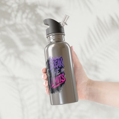 Stainless Steel Water Bottle With Straw, 20oz Printify by The Night Shift Automotive Apparel