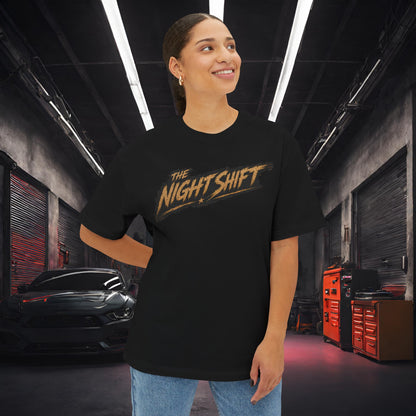 BMW M3 E90 Street Drift-Premium, Ultra Soft Unisex Oversized Boxy Tee Printify by The Night Shift Automotive Apparel