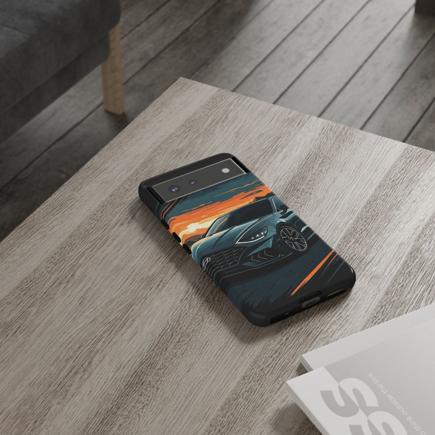 Hyundai Sonata-Sunset Drive-Dual Layer Ultra Tough Phone Case Google Pixel 6 Glossy Printify by The Night Shift Automotive Apparel