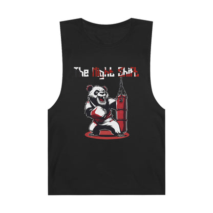 Boxing Panda - Premium Unisex Barnard Tank Top Black Printify by The Night Shift Automotive Apparel