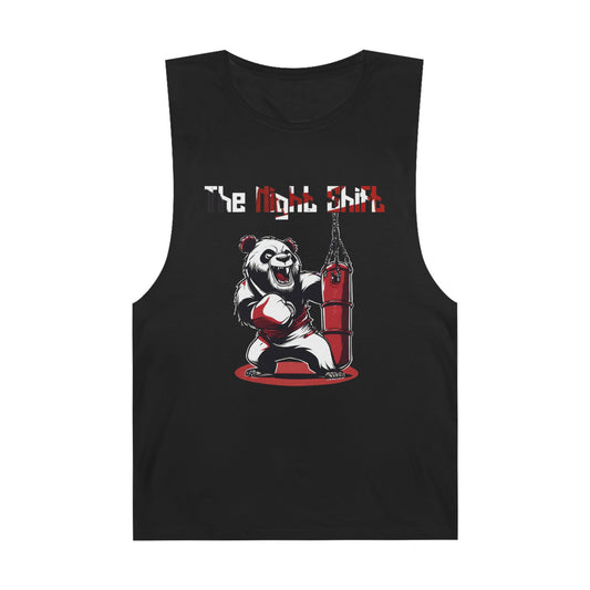 Boxing Panda - Premium Unisex Barnard Tank Top Black Printify by The Night Shift Automotive Apparel