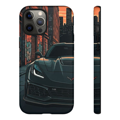 Chevy Corvette C7 Street Life-Dual Layer Ultra Tough Phone Case iPhone 12 Pro Max Matte Printify by The Night Shift Automotive Apparel