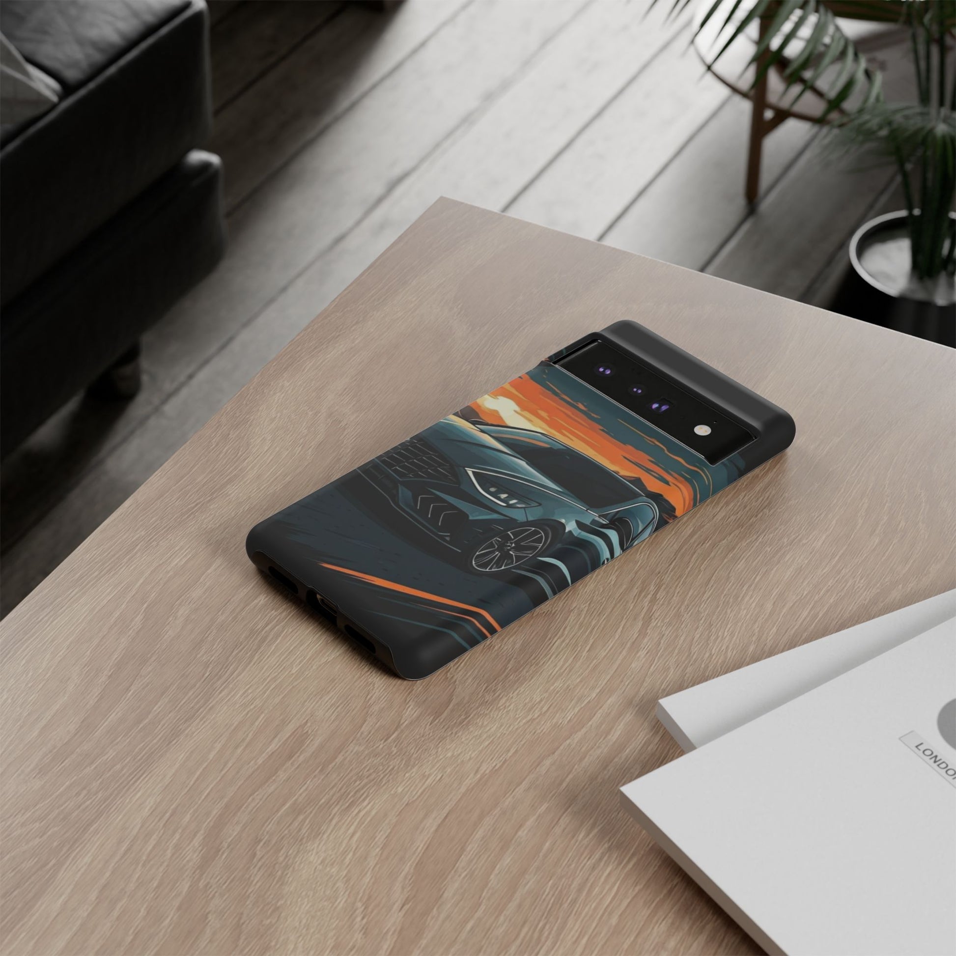 Hyundai Sonata-Sunset Drive-Dual Layer Ultra Tough Phone Case Google Pixel 6 Pro Matte Printify by The Night Shift Automotive Apparel
