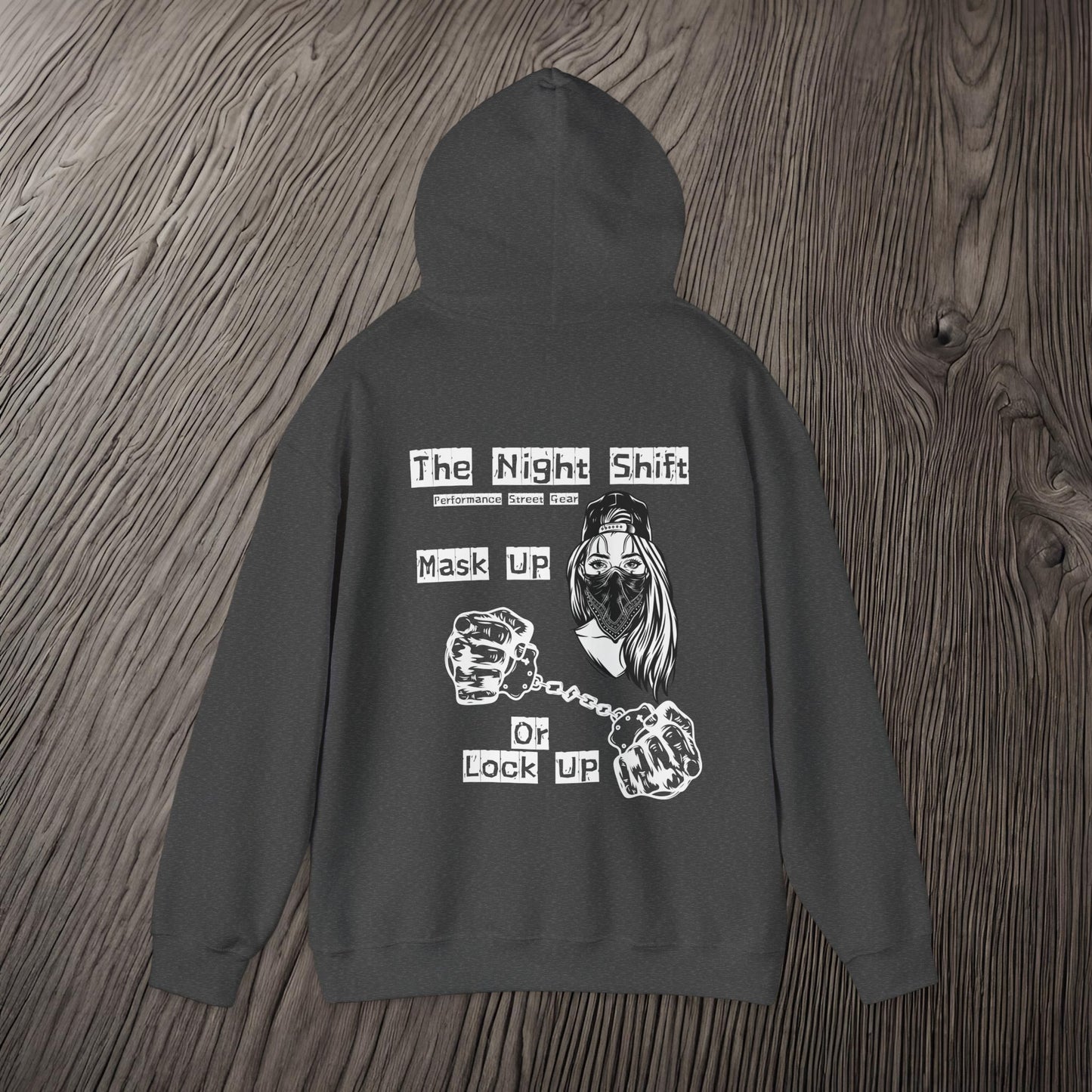 Mask Up or Lock Up-Ultra Soft, Premium Hoodie Printify by The Night Shift Automotive Apparel