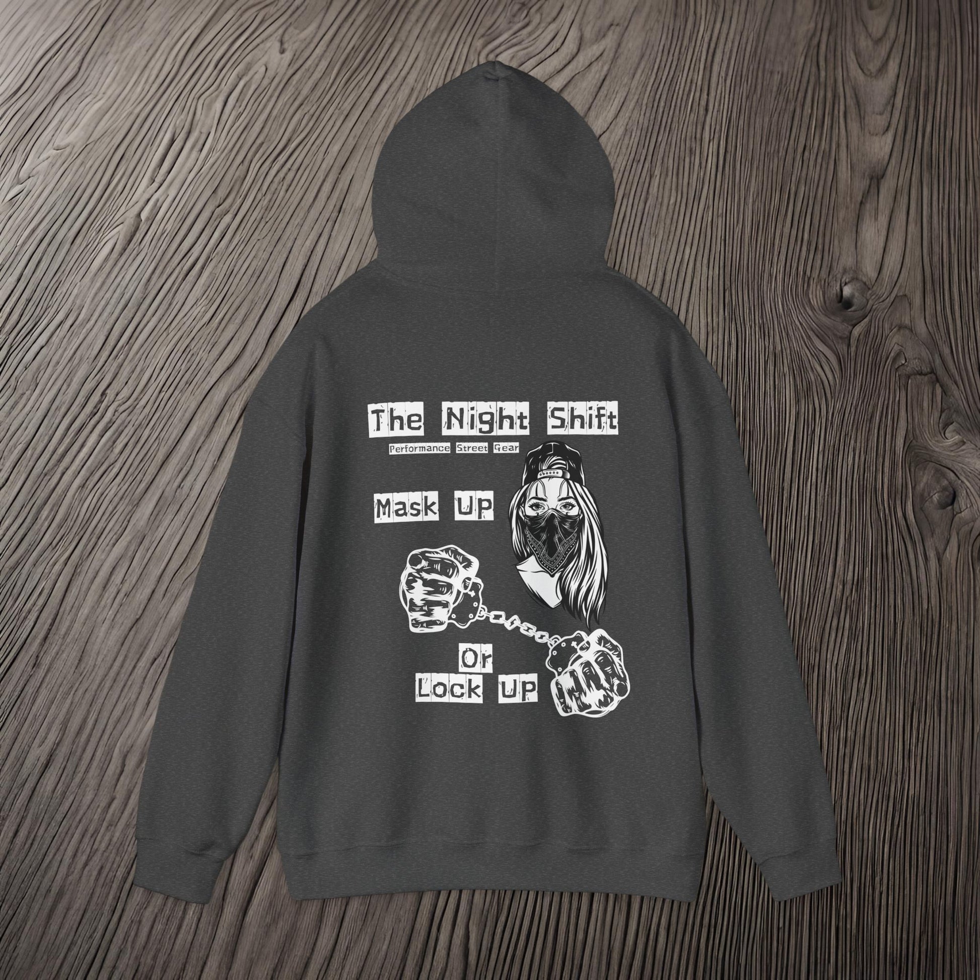 Mask Up or Lock Up-Ultra Soft, Premium Hoodie Printify by The Night Shift Automotive Apparel