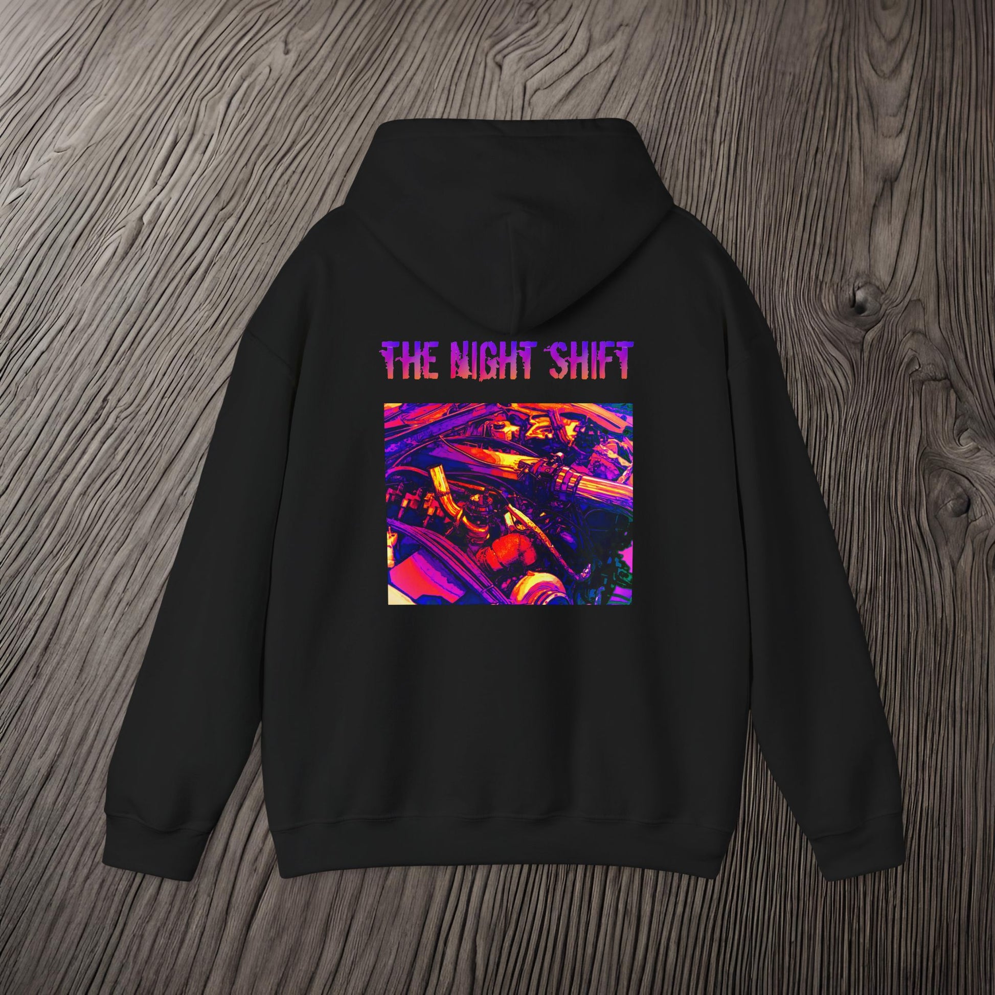 LS-A Twin Turbo Synthwave-Premium, Ultra Soft Unisex Hoodie Printify by The Night Shift Automotive Apparel