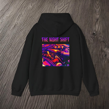 LS-A Twin Turbo Synthwave-Premium, Ultra Soft Unisex Hoodie Printify by The Night Shift Automotive Apparel